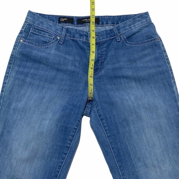 ANN Taylor Faded Medium Wash Blue Denim Straight Leg Jeans - Picture 6 of 12